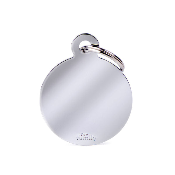 Médaille Basic Cercle en Laiton Chromé
