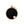Médaille Basic Handmade Cercle Noir Satiné Or