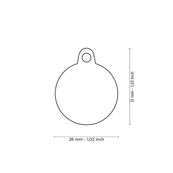 Médaille Basic Handmade Cercle Noir Satiné Or