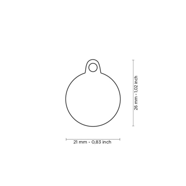 Médaille Basic Handmade Cercle Noir Satiné Or