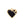 Médaille Basic Handmade Coeur Noir Satiné Or