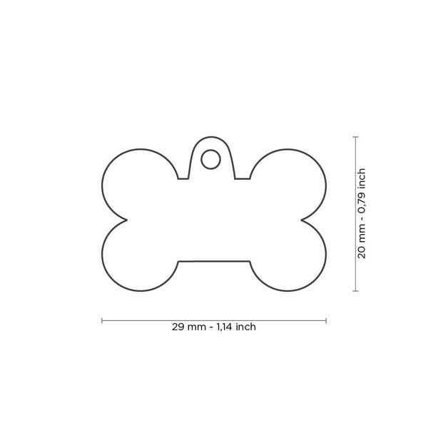 Médaille pour chien Basic Handmade Os Lilas Petit