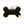 Médaille Basic Handmade Os Noir Satiné Or