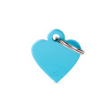 Médaille pour chien Basic Coeur Bleu Ciel en Aluminium