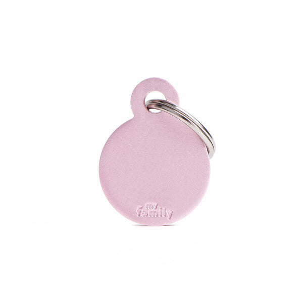 Médaille Basic Cercle Rose en Aluminium