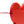 Médaille Basic Coeur Rouge en Aluminium