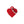 Médaille Basic Coeur Rouge en Aluminium