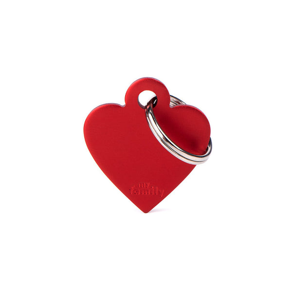 Médaille Basic Coeur Rouge en Aluminium