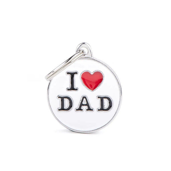 Médaille pour chien Charms "I Love Dad" Grand