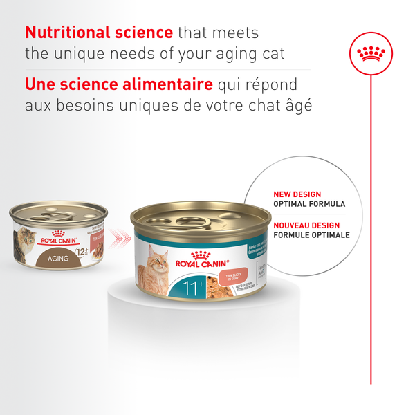 ÂGÉ 11+ FINES TRANCHES EN SAUCE – nourriture en conserve pour chats, 85 g, (3 oz)