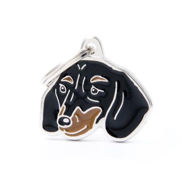 Médaille pour chien Friends Teckel noir et tan