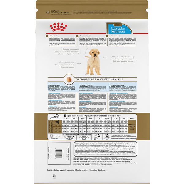 CHIOT LABRADOR RETRIEVER – nourriture sèche pour chiots, 13.6 kg, (30 lb)