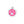 Médaille pour chat et petit chien Glam Cercle Fuchsia avec Strass Patte Blanche