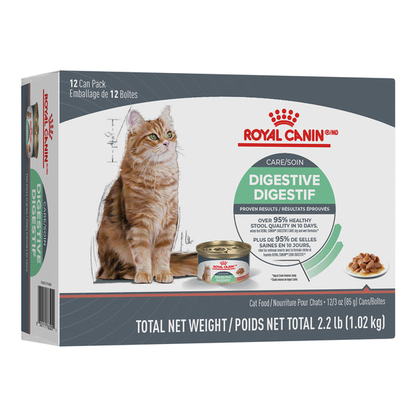 SOIN DIGESTIF FINES TRANCHES EN SAUCE – nourriture en conserve pour chats - Emballage de 12 boîtes, 85 g, (3 oz)