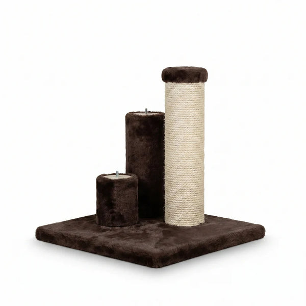 Griffoir pour chat Evolution 4 en 1 en corde de fique brun naturel