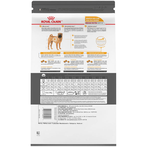MOYEN SOIN PEAU SENSIBLE – nourriture sèche pour chiens, 13.6 kg, (30 lb)