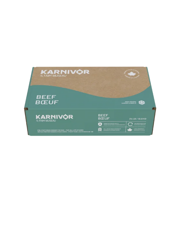 Nourriture crue pour chien au bœuf 24 lb