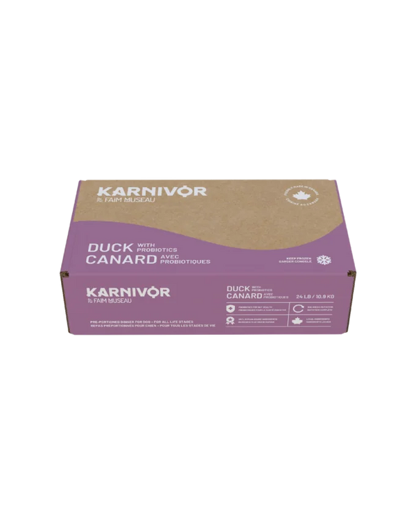Nourriture crue pour chien au canard 24 lb