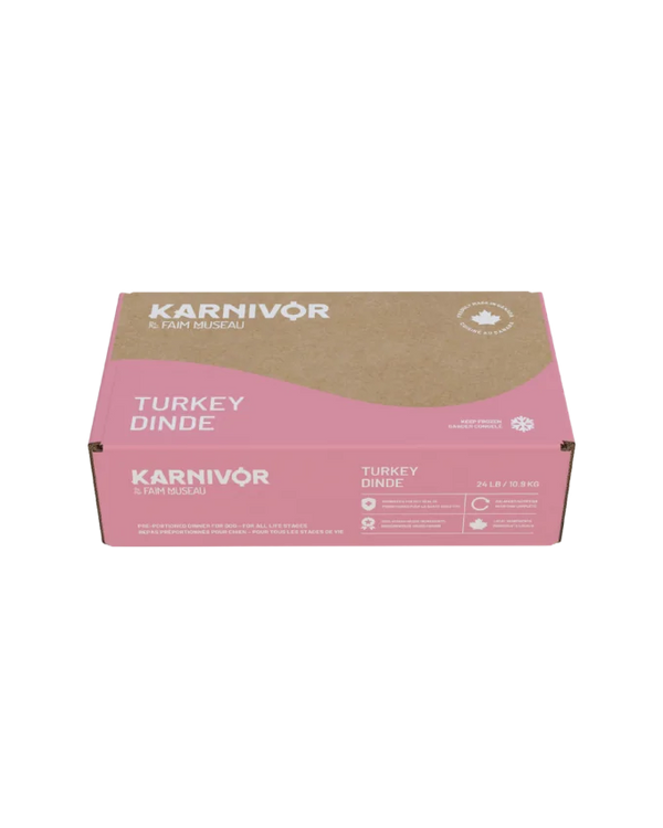Nourriture crue pour chien à la dinde 24 lb