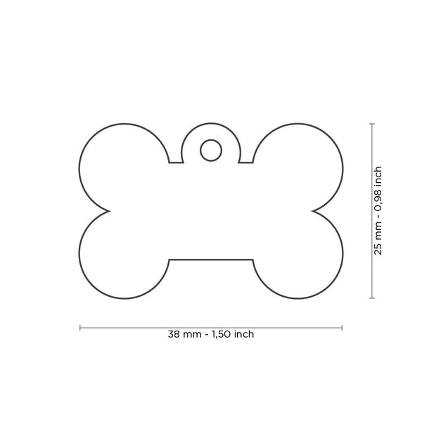 Médaille Basic Os Rose en Aluminium
