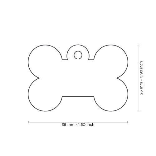 Médaille Basic Os en Laiton Chromé