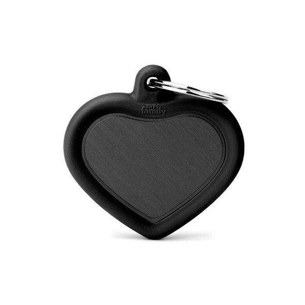 Médaille Hushtag Coeur en Aluminium avec Caoutchouc