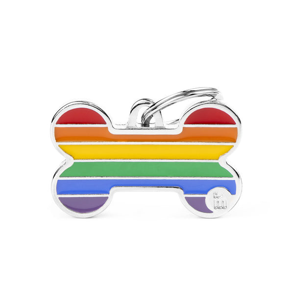 Médaille pour chien Rainbow Os Grand