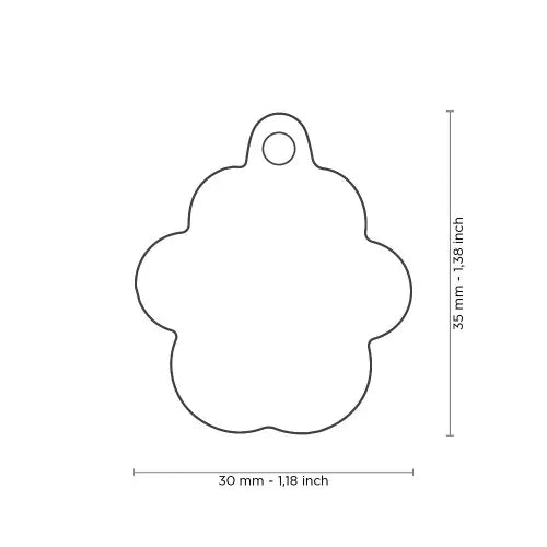 Médaille pour chien Shine Patte Paillettes Dorée
