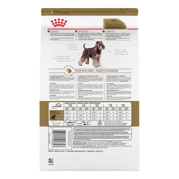 SCHNAUZER NAIN ADULTE – nourriture sèche pour chiens, 4.5 kg, (10 lb)